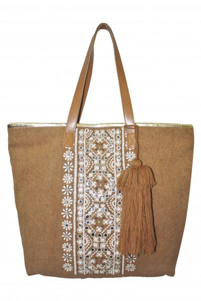 Sandstorm Embellished Tote Bag